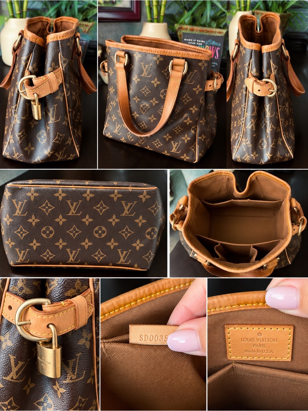 Louis Vuitton Monogram Canvas Satchel with Vachetta Trim